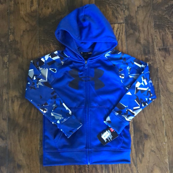 NWT!  2T UA Big Logo shattered print zip up hoodie - Picture 2 of 5